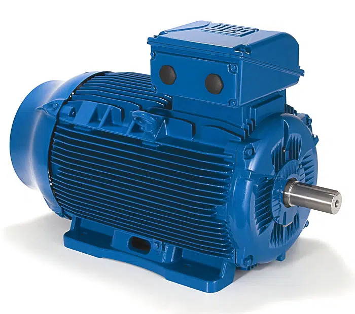 WEG Three Phase Electric Motor, 0.12kW, 0.16HP, IE2, Foot Mounted (B3) 3000 RPM (2 Pole), 63 Frame, Cast Iron Body