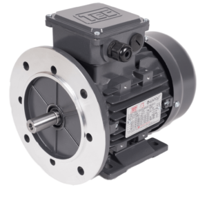 TEC Three Phase Electric Motor, 0.09KW, (1/8HP), Foot & Flange Mounted(B35), 1500rpm(4 pole), IE1 efficiency, 56M Frame, Aluminium Body